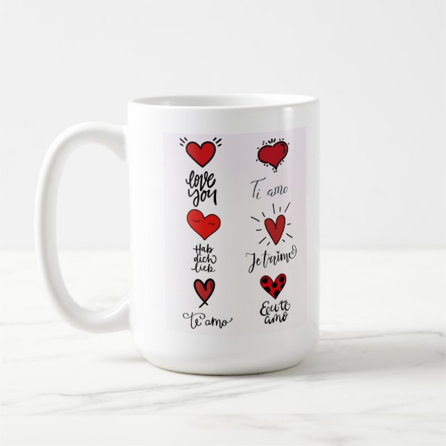 Café Taza de idiomas del amor (Izquierda)