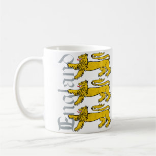 Café Taza de Inglaterra de 3 leones