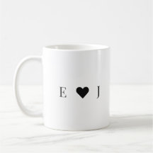 Taza de iniciales de pareja personalizada | Inicia
