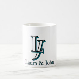 Café Taza De Iniciales De Pareja Personalizada Regalo D