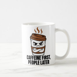 Café Taza de introvertido con la inscripción Caffeine F