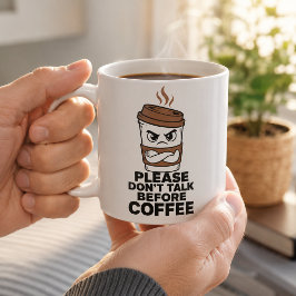 Café Taza de introvertido con la leyenda 'Por favor no 