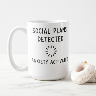 Café Taza de introvertido divertido ya cancelado mental