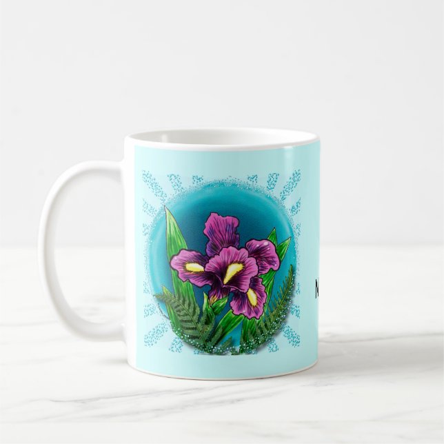 Café taza de iris de gota de rocío (Izquierda)