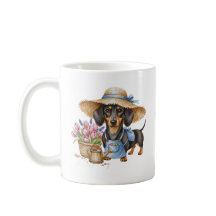 Taza de jardín personalizada de Dachshund | Cuidad
