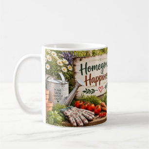 Café Taza de jardinería Felicidad Casera