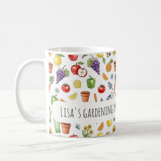 Café Taza de jardinería personalizada (Izquierda)
