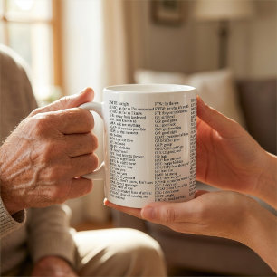 Café Taza de jerga divertida, abreviaturas y acrónimos