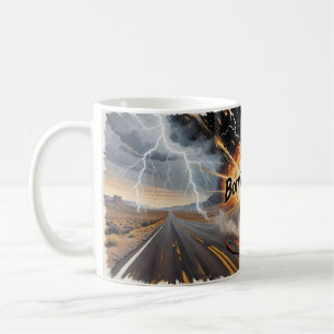 Café Taza de jinete de explosión en la carretera Nacido