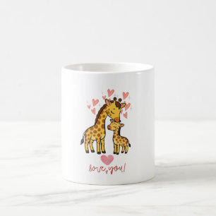 Café Taza de jirafa linda divertida de dibujos animados