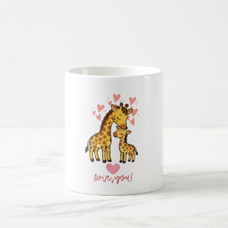 Café Taza de jirafa linda divertida de dibujos animados