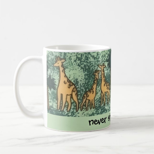 Café Taza de jirafas curiosas (Izquierda)
