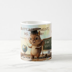 Café Taza de jubilación para maestro de ardilla linda 2