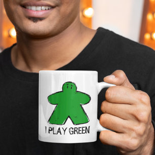 Café Taza de juego de tablero de dibujo de la piel verd