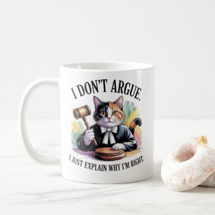 Café Taza de juez de gato divertido - Abogado solo expl