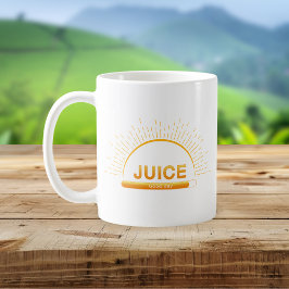 Café Taza de jugo buen día naranja amarillo