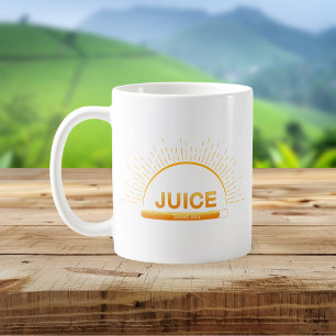 Café Taza de jugo buen día naranja amarillo