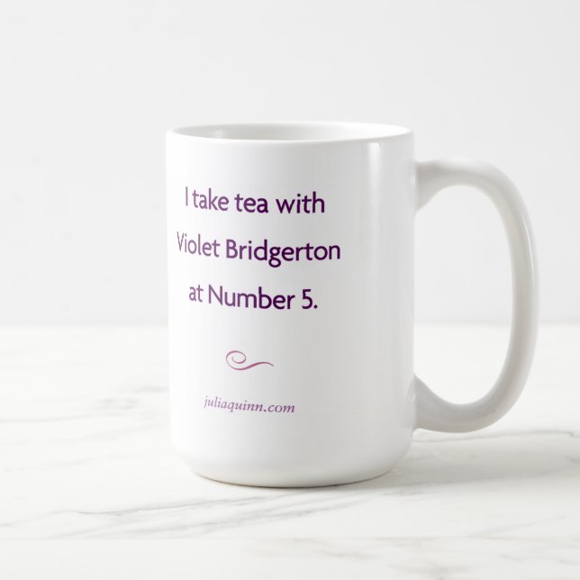 Café Taza de Julia Quinn "Bridgerton violeta" (Derecha)