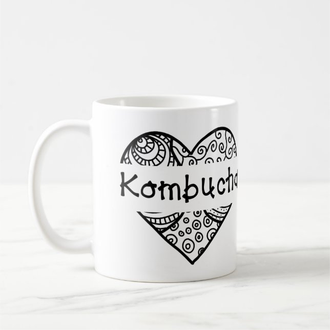 Café Taza de Kombucha del corazón (Izquierda)
