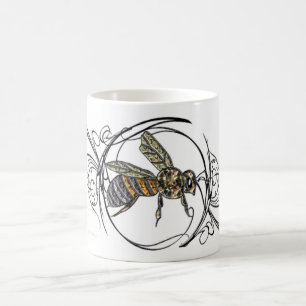 Café Taza de la abeja de la gema