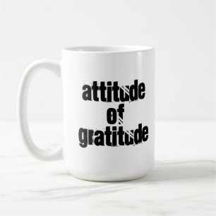 Café Taza de la Actitud de Gratitud Limpio y Sobrio de