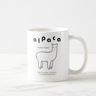 Café taza de la alpaca