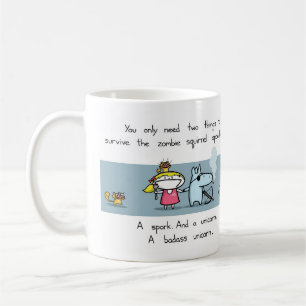 Café Taza de la apocalipsis de la ardilla del zombi