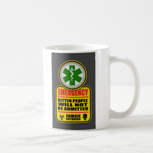 Café Taza de la apocalipsis del zombi de la emergencia