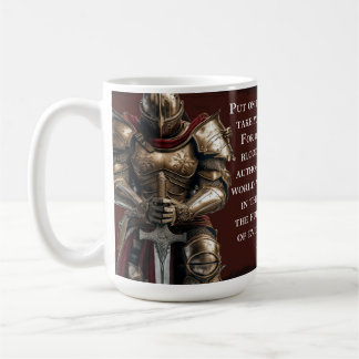 Café Taza de la Armadura de Dios | Mantente Firme en la
