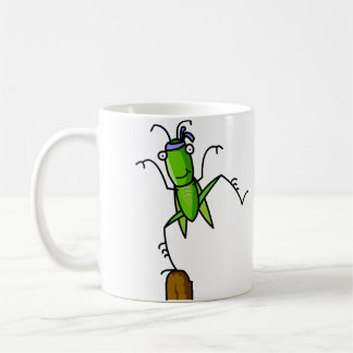 Café Taza de la balanza del saltamontes de la paciencia