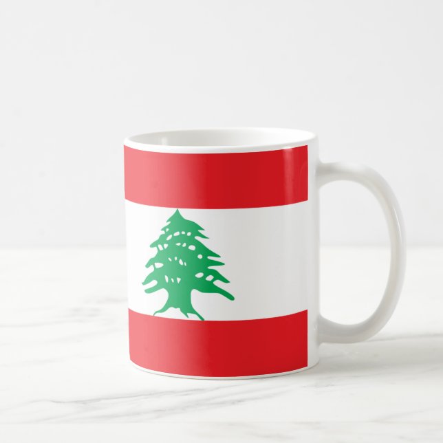 Café Taza de la bandera de Líbano (Derecha)