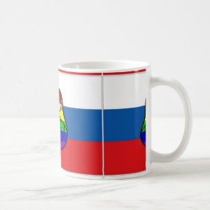 Café Taza de la bandera de Matryoshka del arco iris