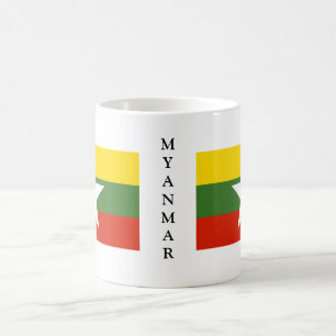 Café Taza de la bandera de Myanmar