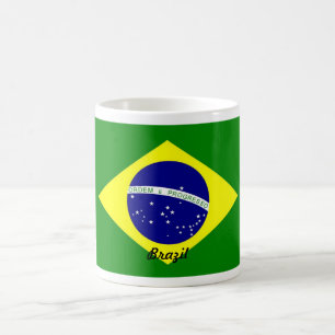 Café Taza de la bandera del Brasil