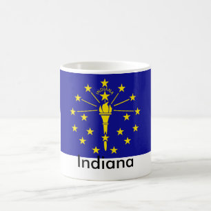 Café Taza de la bandera del estado de Indiana