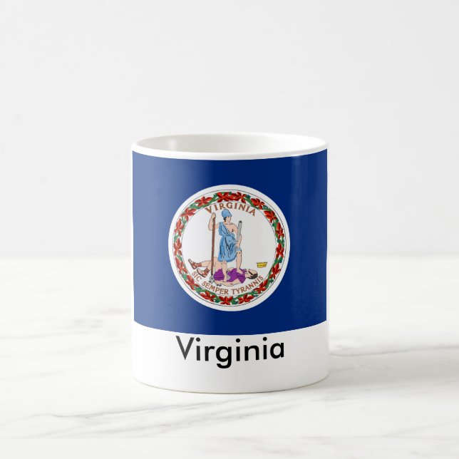 Café Taza de la bandera del estado de Virginia (Centro)