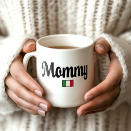 Café Taza de la bandera italiana de Mamá