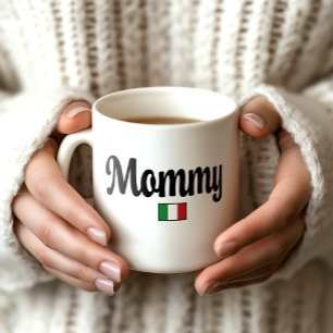 Café Taza de la bandera italiana de Mamá