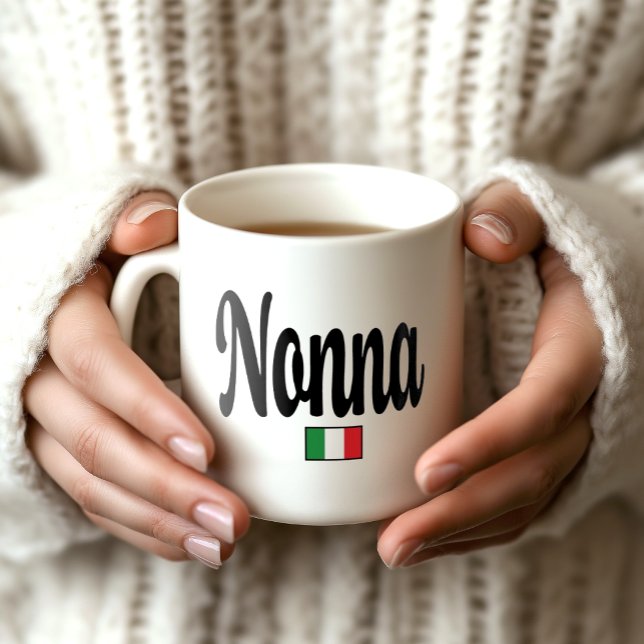 Café Taza de la bandera italiana de Nonna (Nonna Mug - Gift for your Italian Grandma - Thoughtful Gift for Grandmother)