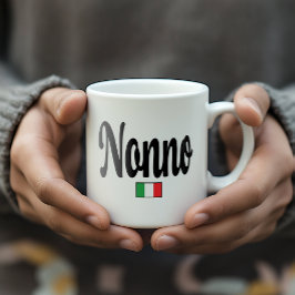 Café Taza de la bandera italiana de Nonno - Abuelo