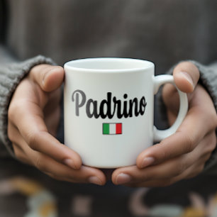 Café Taza de la bandera italiana de Padrino - Regalo de