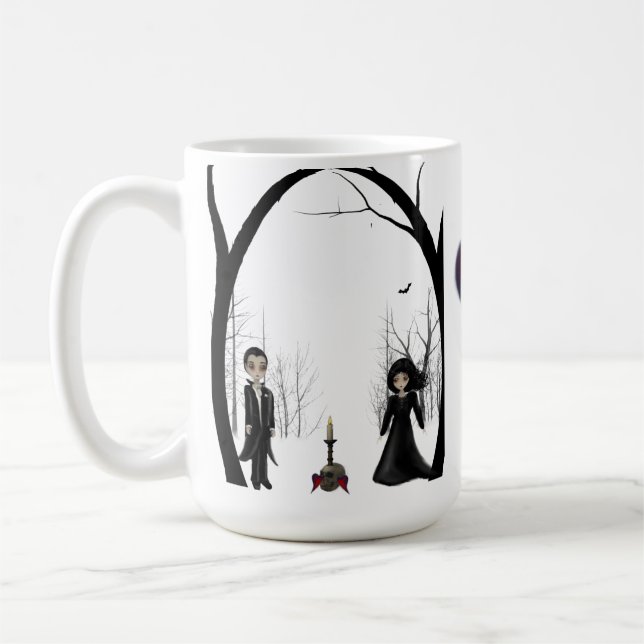 Café Taza de la bebida del romance gótico (Izquierda)