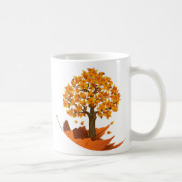 Café Taza de la caída del otoño