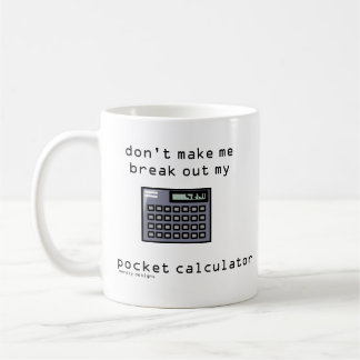Café taza de la calculadora de bolsillo