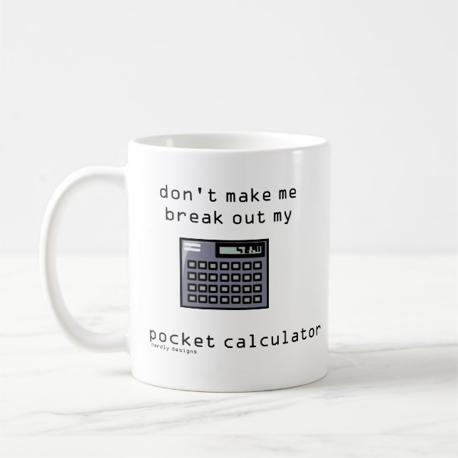 Café taza de la calculadora de bolsillo (Izquierda)