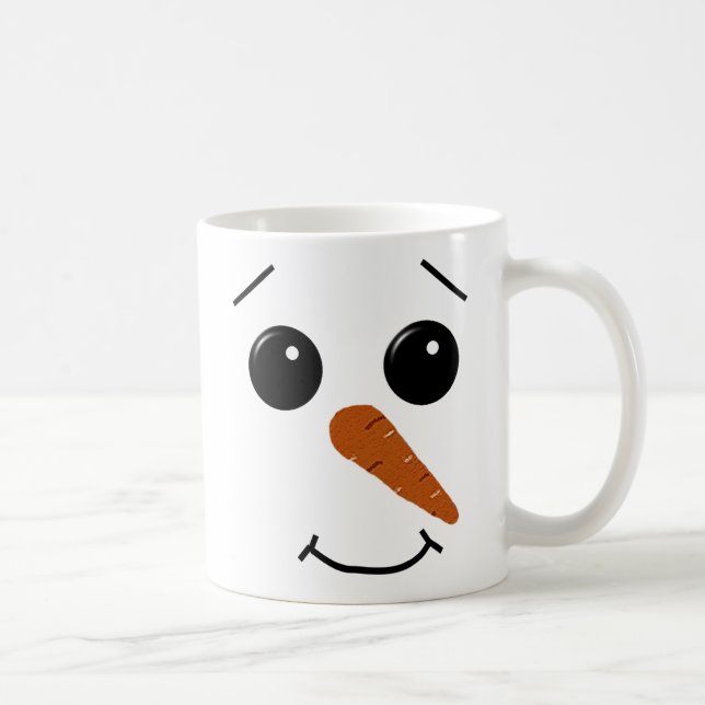 Café Taza de la cara del muñeco de nieve (Derecha)