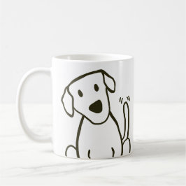 Café Taza de la cara del perro del amante del