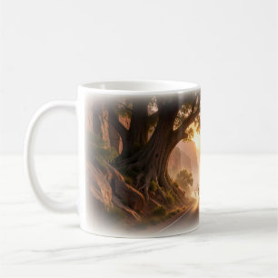 Café Taza de la carretera del cañón al amanecer para mo