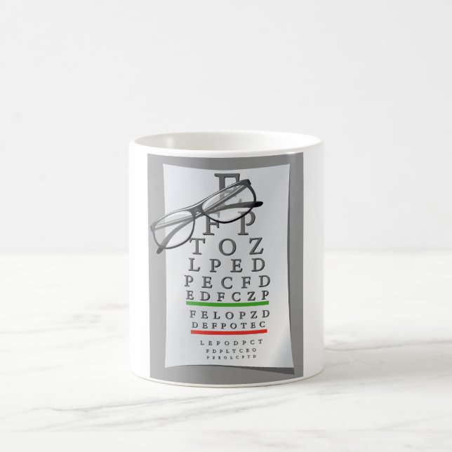 Café Taza de la carta del optometrista (Centro)