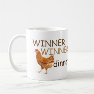 Café Taza de la cena del pollo del ganador del ganador